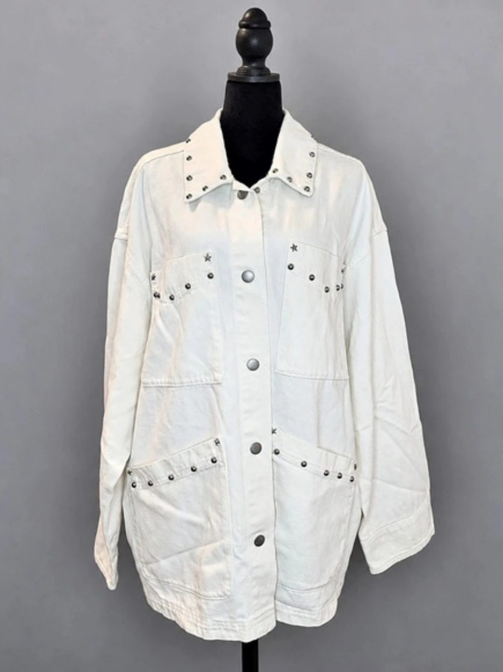 Universal Thread Women's Studded Chore Denim Jacket